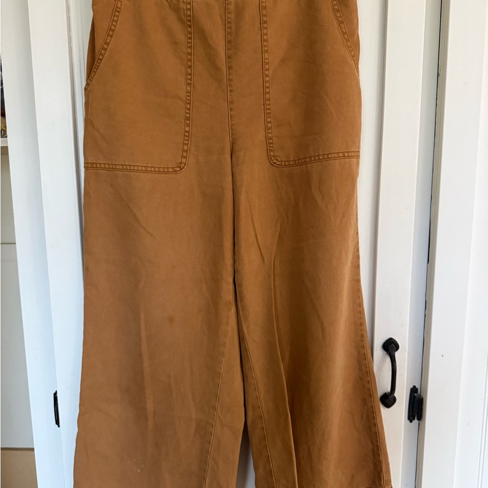 Nicole Miller Camel Wide-Leg Pants